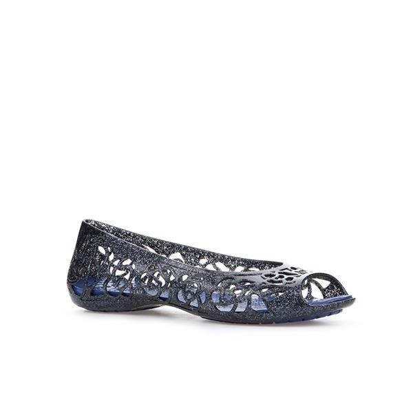 Balerini Crocs Kids' Isabella Glitter Flat GS Albastru - Navy/Cerulean Blue - imagine 6